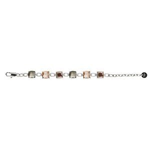 Dyrberg/Kern Ladonia faceted pillow cut crystal glass bracelet